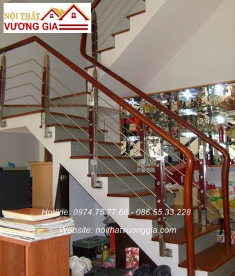 Báo giá thi công cầu thang inox nhập khẩu năm 2020 13 cầu thang inox tay vịn nhựa nội thất vương gia