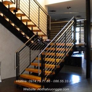 cầu thang inox hiện đại nội thất vương gia