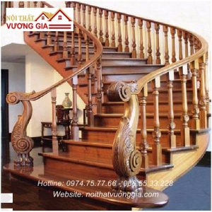 Cầu thang gỗ mới nội thất vương gia
