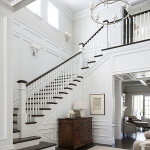 Cầu thang gỗ cổ điển nội thấy vương gia