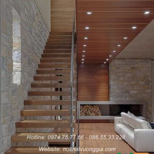 Cầu thang xương cá không dầm nội thất vương gia