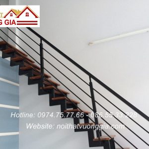 Cầu thang xương cá dầm zích zắc nội thất vương gia
