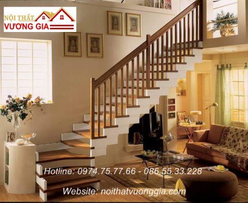 cầu thang đẹp cho nhà ống - nội thất vương gia