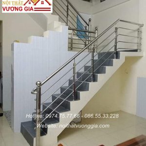 cầu thang inox đơn giản nội thất vương gia