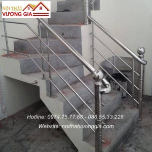 cầu thang inox đơn giản nội thất vương gia