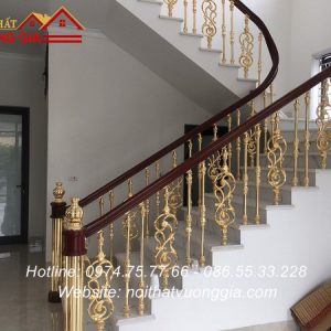 Cầu thang nhôm đúc Nội Thất Vương Gia