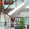 cầu thang inox tay vịn gỗ tại sơn tây