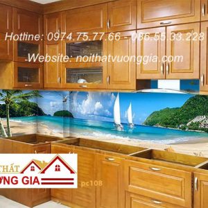 Tranh kính ốp bếp nội thất vương gia