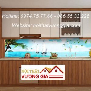 Tranh kính ốp bếp nội thất vương gia