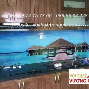 Tranh kính ốp bếp nội thất vương gia