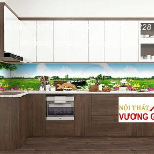 Tranh kính ốp bếp nội thất vương gia