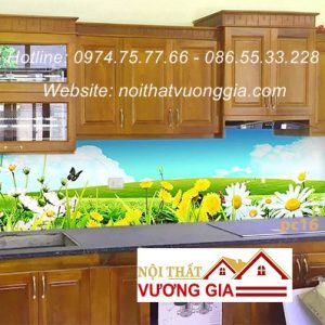 Tranh kính ốp bếp nội thất vương gia