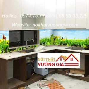 Tranh kính ốp bếp nội thất vương gia