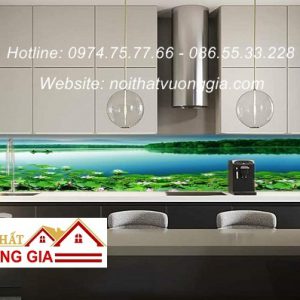Tranh kính ốp bếp nội thất vương gia