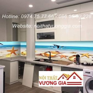 Tranh kính ốp bếp nội thất vương gia