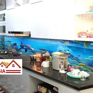 Tranh kính ốp bếp nội thất vương gia