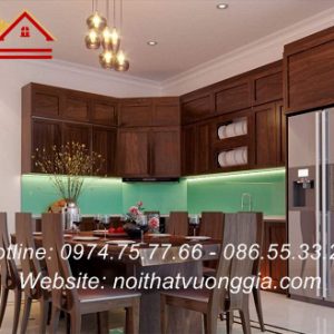 Kính màu ốp bếp nội thất vương gia