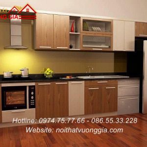 Kính màu ốp bếp nội thất vương gia