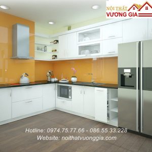 Kính màu ốp bếp nội thất vương gia