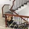 cầu thang sắt tay vịn gỗ tại việt trì phú thọ