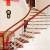 Cầu thang sắt tay vịn gỗ tại Gia Lâm Hà Nội