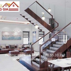 Cầu thang kính cường lực đẹp tại Hà Nội