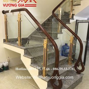 Cầu thang kính con tiện hợp kim nhôm đẹp nhất