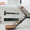 Cầu thang xương cá xương đơn lan can kính
