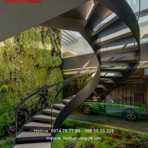 cầu thang xương cá xoắn ốc