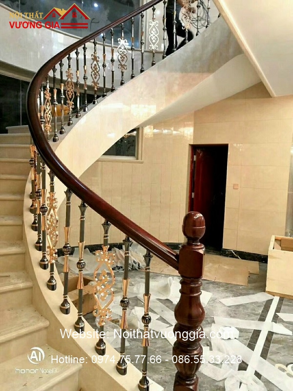 Cầu thang nhôm đúc đẹp nhất